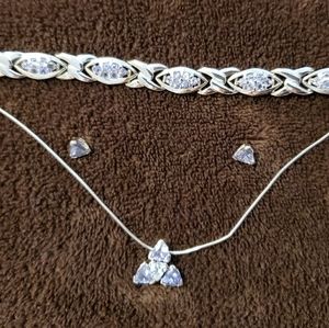 Tanzanite, white gold, white sapphire custom set